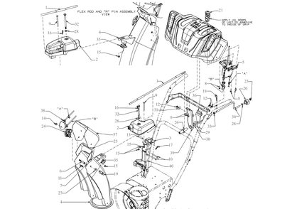Chute Assembly Diagram and Parts List for 3X34-INCHPROH (31AH8E4V710)(2019) Cub Cadet Snow Blower